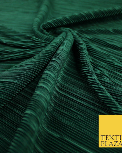 17 COLOURS Mini Pleated Crushed Plissé Satin Stretch Bodre Fabric Skirt Trousers