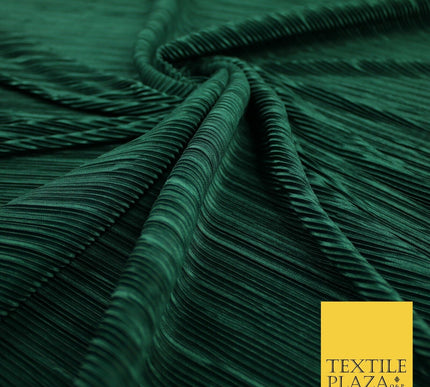 17 COLOURS Mini Pleated Crushed Plissé Satin Stretch Bodre Fabric Skirt Trousers