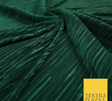 17 COLOURS Mini Pleated Crushed Plissé Satin Stretch Bodre Fabric Skirt Trousers