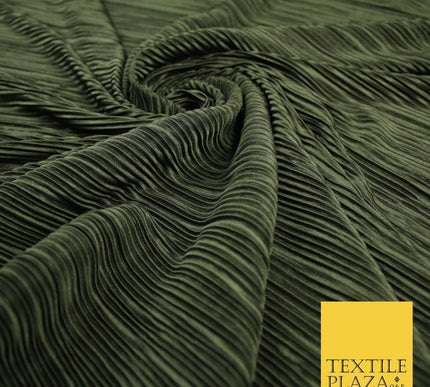 17 COLOURS Mini Pleated Crushed Plissé Satin Stretch Bodre Fabric Skirt Trousers