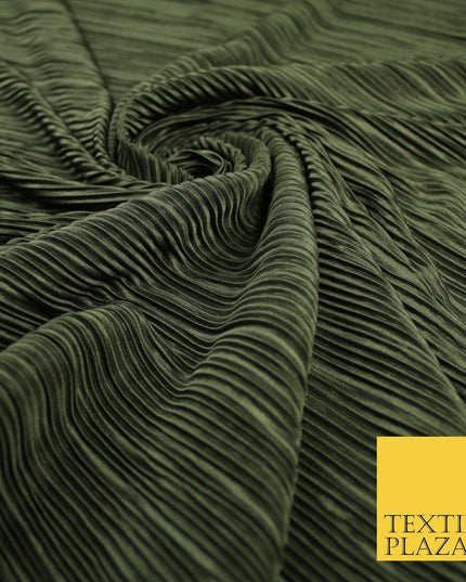 17 COLOURS Mini Pleated Crushed Plissé Satin Stretch Bodre Fabric Skirt Trousers