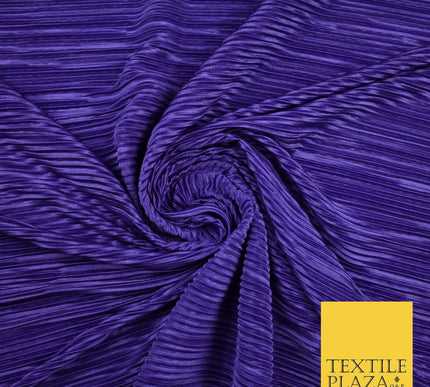 17 COLOURS Mini Pleated Crushed Plissé Satin Stretch Bodre Fabric Skirt Trousers