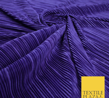 17 COLOURS Mini Pleated Crushed Plissé Satin Stretch Bodre Fabric Skirt Trousers