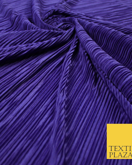 17 COLOURS Mini Pleated Crushed Plissé Satin Stretch Bodre Fabric Skirt Trousers