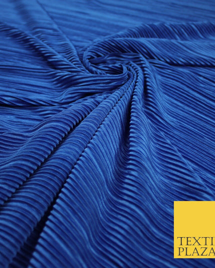 17 COLOURS Mini Pleated Crushed Plissé Satin Stretch Bodre Fabric Skirt Trousers