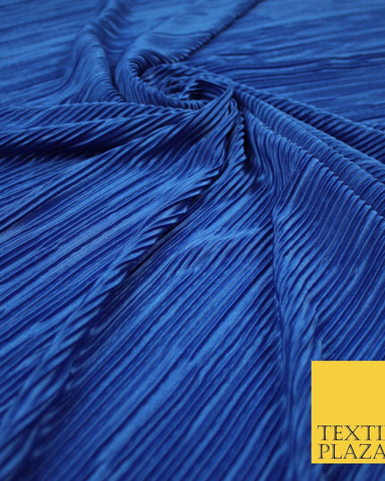 17 COLOURS Mini Pleated Crushed Plissé Satin Stretch Bodre Fabric Skirt Trousers