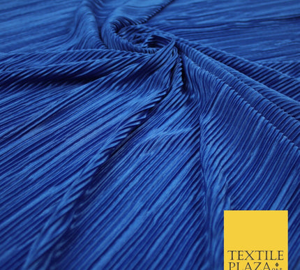 17 COLOURS Mini Pleated Crushed Plissé Satin Stretch Bodre Fabric Skirt Trousers