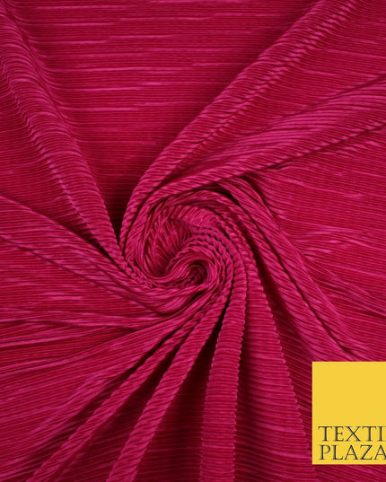 17 COLOURS Mini Pleated Crushed Plissé Satin Stretch Bodre Fabric Skirt Trousers