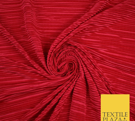 17 COLOURS Mini Pleated Crushed Plissé Satin Stretch Bodre Fabric Skirt Trousers