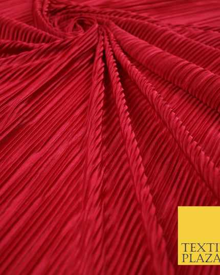 17 COLOURS Mini Pleated Crushed Plissé Satin Stretch Bodre Fabric Skirt Trousers