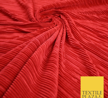 17 COLOURS Mini Pleated Crushed Plissé Satin Stretch Bodre Fabric Skirt Trousers