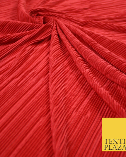 17 COLOURS Mini Pleated Crushed Plissé Satin Stretch Bodre Fabric Skirt Trousers