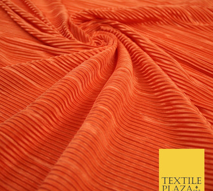 17 COLOURS Mini Pleated Crushed Plissé Satin Stretch Bodre Fabric Skirt Trousers