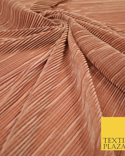 17 COLOURS Mini Pleated Crushed Plissé Satin Stretch Bodre Fabric Skirt Trousers