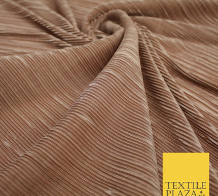 17 COLOURS Mini Pleated Crushed Plissé Satin Stretch Bodre Fabric Skirt Trousers