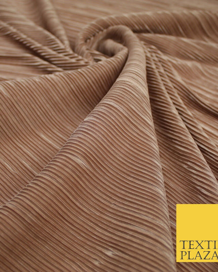 17 COLOURS Mini Pleated Crushed Plissé Satin Stretch Bodre Fabric Skirt Trousers