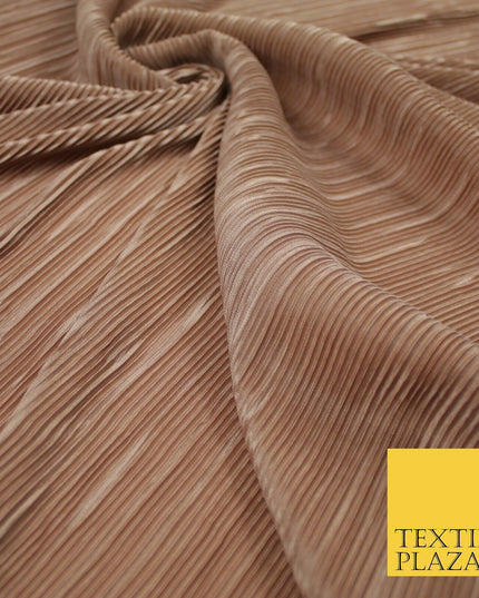 17 COLOURS Mini Pleated Crushed Plissé Satin Stretch Bodre Fabric Skirt Trousers