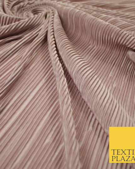 17 COLOURS Mini Pleated Crushed Plissé Satin Stretch Bodre Fabric Skirt Trousers