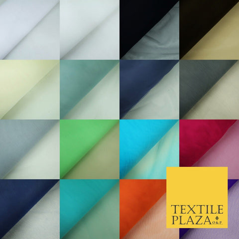 16 COLOURS - Premium Soft / Light Stiff Dress Net Fabric Tulle Material 60"