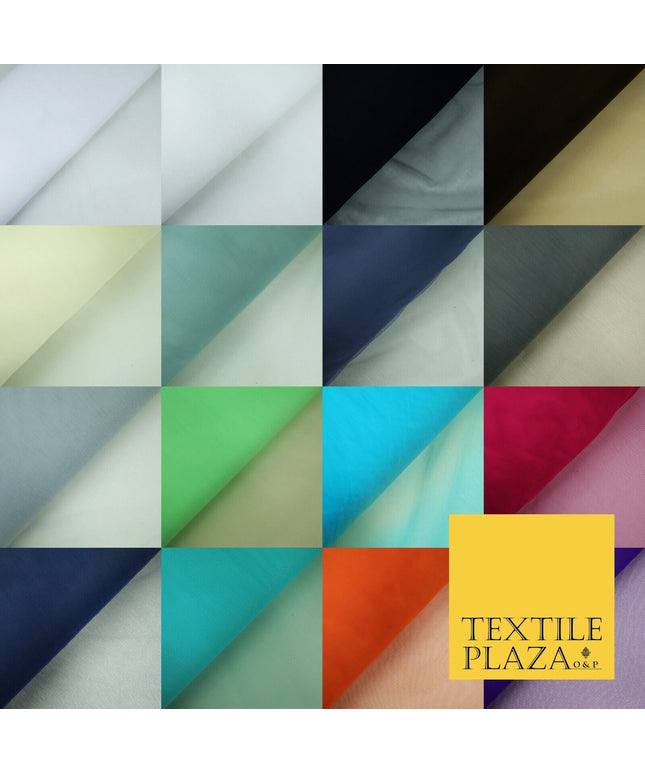 16 COLOURS - Premium Soft / Light Stiff Dress Net Fabric Tulle Material 60"