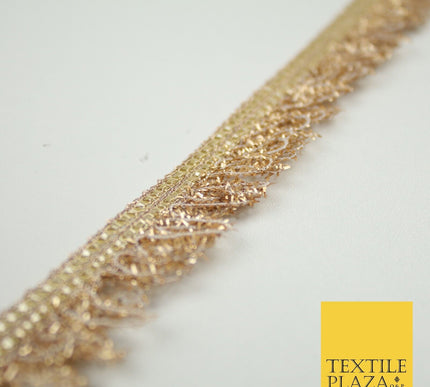 Fuzzy Matt Light Matt Gold Trim Ribbon Border Lace Ethnic 1.5cm Wide X688