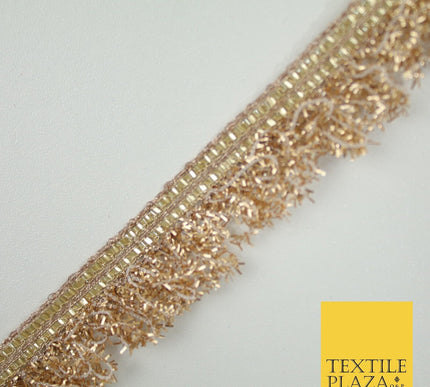 Fuzzy Matt Light Matt Gold Trim Ribbon Border Lace Ethnic 1.5cm Wide X688