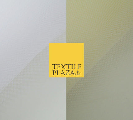 WHITE & IVORY Premium Plain Stiff Dress Net Fabric Mesh Tulle Material 60"