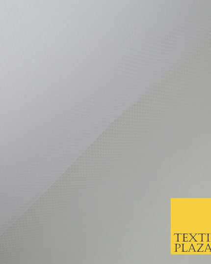 WHITE & IVORY Premium Plain Stiff Dress Net Fabric Mesh Tulle Material 60"