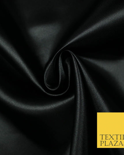 Plain Solid Smooth Shiny Lightweight Poly Satin Fabric Dress Lining Material 58"