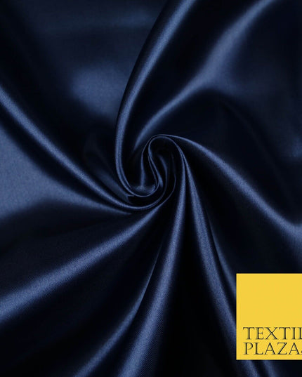 Plain Solid Smooth Shiny Lightweight Poly Satin Fabric Dress Lining Material 58"