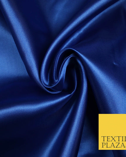 Plain Solid Smooth Shiny Lightweight Poly Satin Fabric Dress Lining Material 58"