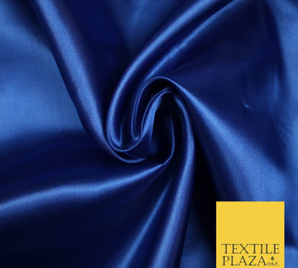 Plain Solid Smooth Shiny Lightweight Poly Satin Fabric Dress Lining Material 58"