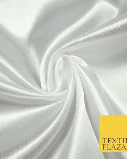 Plain Solid Smooth Shiny Lightweight Poly Satin Fabric Dress Lining Material 58"