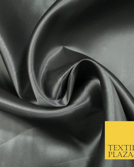Plain Solid Smooth Shiny Lightweight Poly Satin Fabric Dress Lining Material 58"