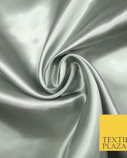 Plain Solid Smooth Shiny Lightweight Poly Satin Fabric Dress Lining Material 58"