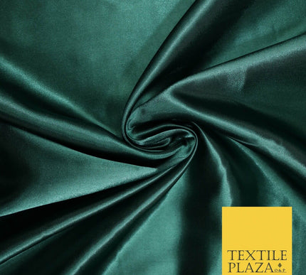 Plain Solid Smooth Shiny Lightweight Poly Satin Fabric Dress Lining Material 58"