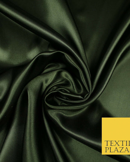 Plain Solid Smooth Shiny Lightweight Poly Satin Fabric Dress Lining Material 58"