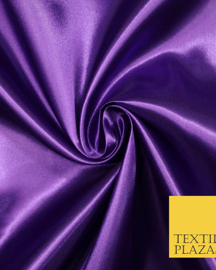 Plain Solid Smooth Shiny Lightweight Poly Satin Fabric Dress Lining Material 58"