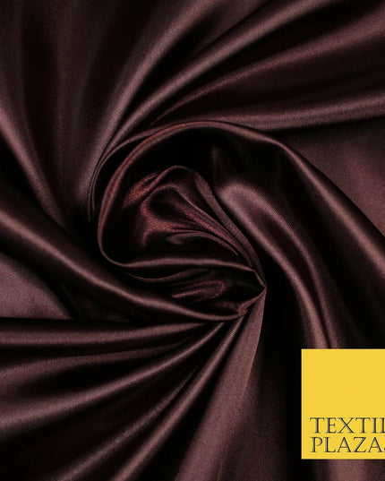Plain Solid Smooth Shiny Lightweight Poly Satin Fabric Dress Lining Material 58"