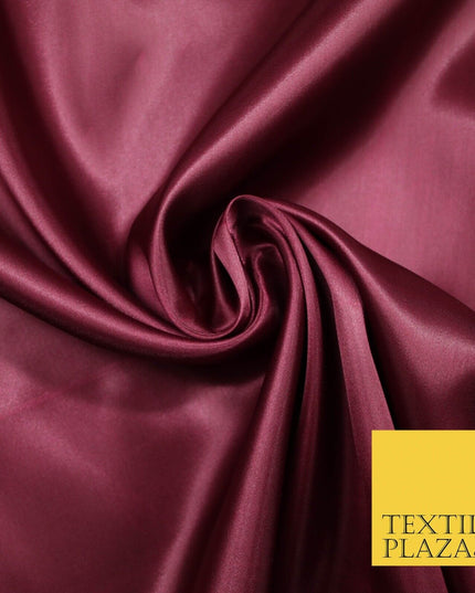 Plain Solid Smooth Shiny Lightweight Poly Satin Fabric Dress Lining Material 58"