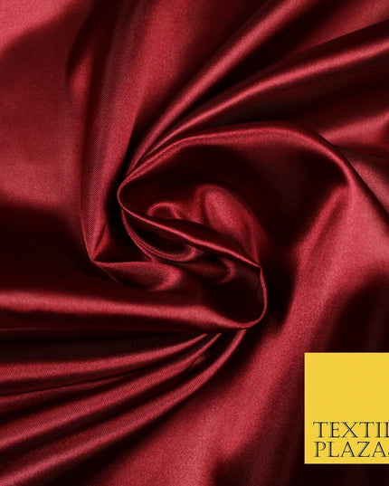 Plain Solid Smooth Shiny Lightweight Poly Satin Fabric Dress Lining Material 58"