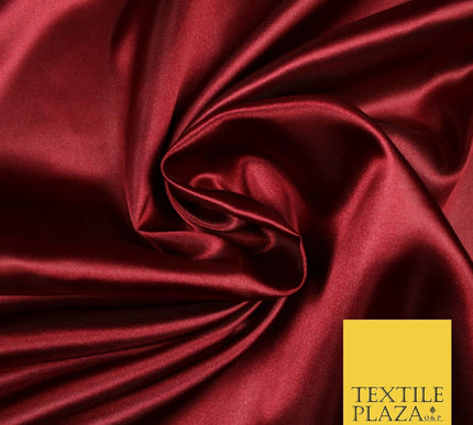 Plain Solid Smooth Shiny Lightweight Poly Satin Fabric Dress Lining Material 58"