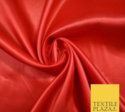 Plain Solid Smooth Shiny Lightweight Poly Satin Fabric Dress Lining Material 58"