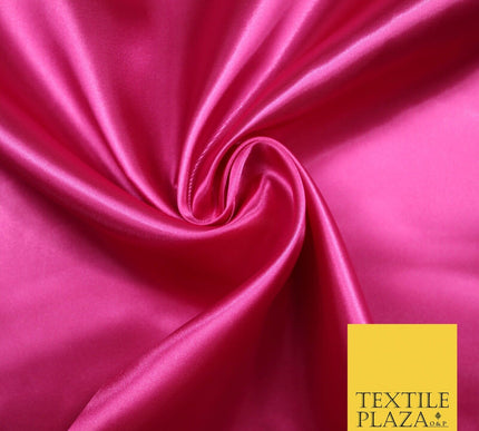 Plain Solid Smooth Shiny Lightweight Poly Satin Fabric Dress Lining Material 58"