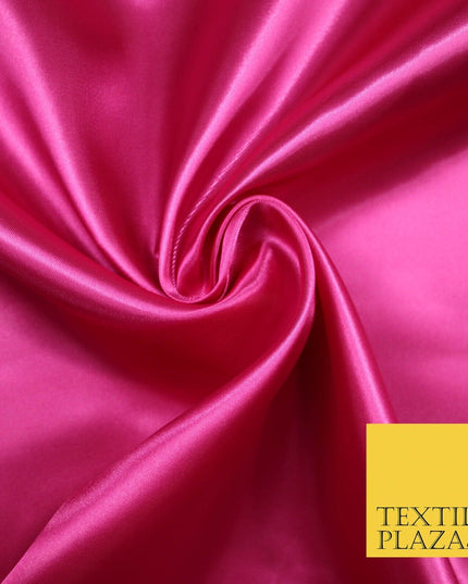 Plain Solid Smooth Shiny Lightweight Poly Satin Fabric Dress Lining Material 58"