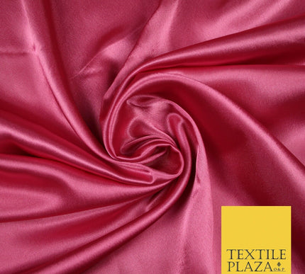 Plain Solid Smooth Shiny Lightweight Poly Satin Fabric Dress Lining Material 58"