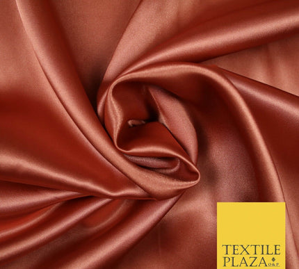 Plain Solid Smooth Shiny Lightweight Poly Satin Fabric Dress Lining Material 58"