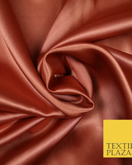 Plain Solid Smooth Shiny Lightweight Poly Satin Fabric Dress Lining Material 58"