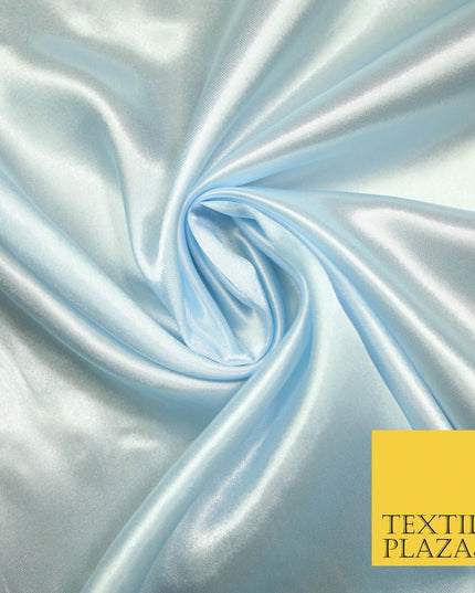 Plain Solid Smooth Shiny Lightweight Poly Satin Fabric Dress Lining Material 58"