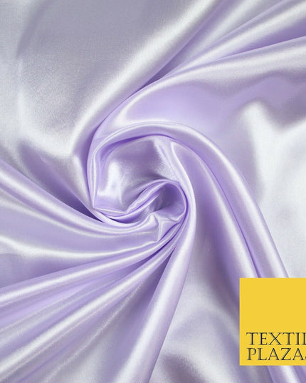 Plain Solid Smooth Shiny Lightweight Poly Satin Fabric Dress Lining Material 58"